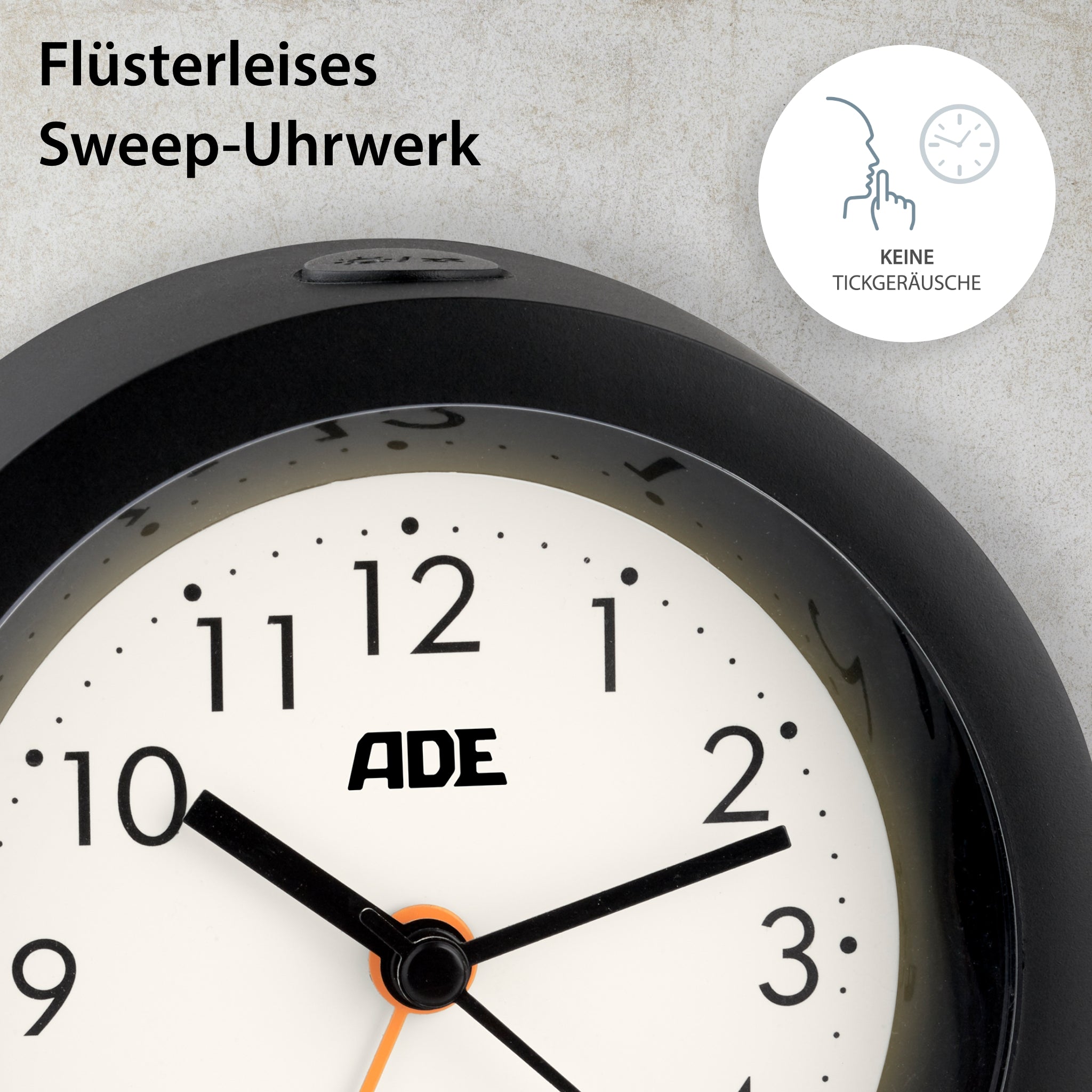 Analog alarm clock with night light sensor