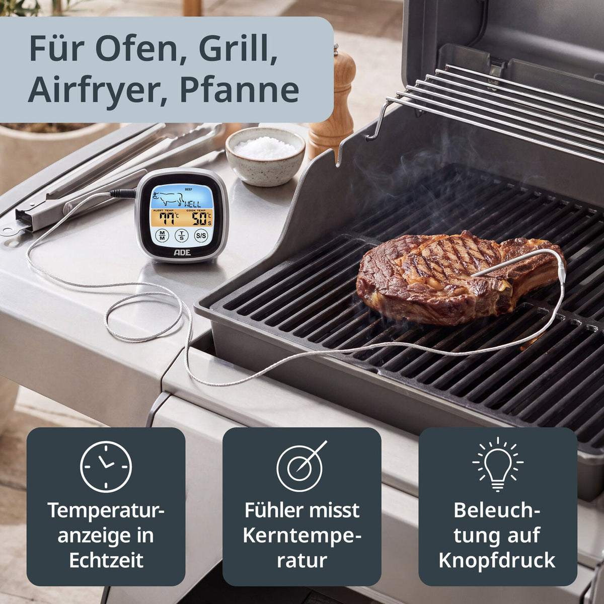 Digital meat thermometer