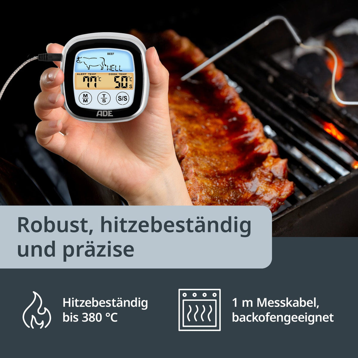 Digital meat thermometer