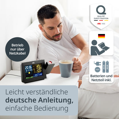 Weather station with projection