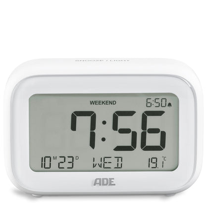 Digital alarm clock with light