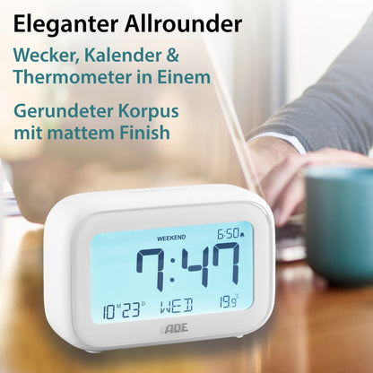 Digital alarm clock with light