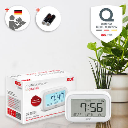 Digital alarm clock with light
