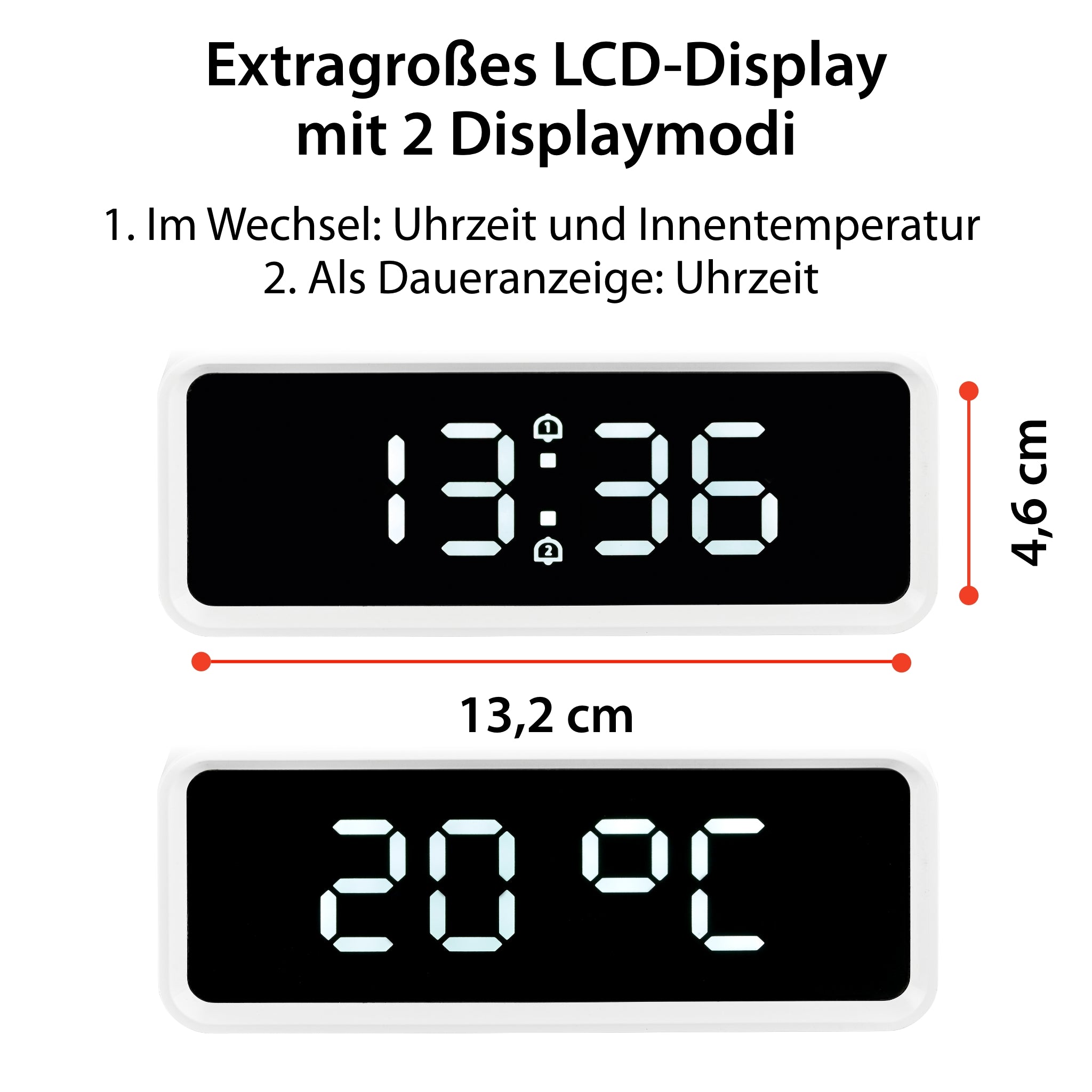 Digital alarm clock with wireless charging