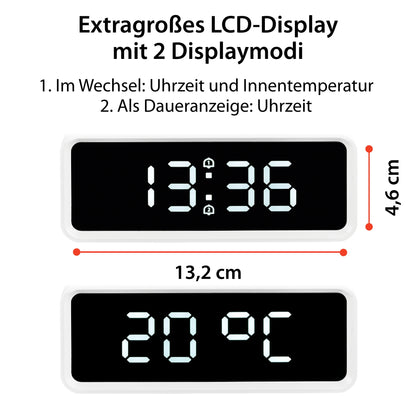 Digital alarm clock with wireless charging