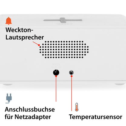 Digital alarm clock with wireless charging