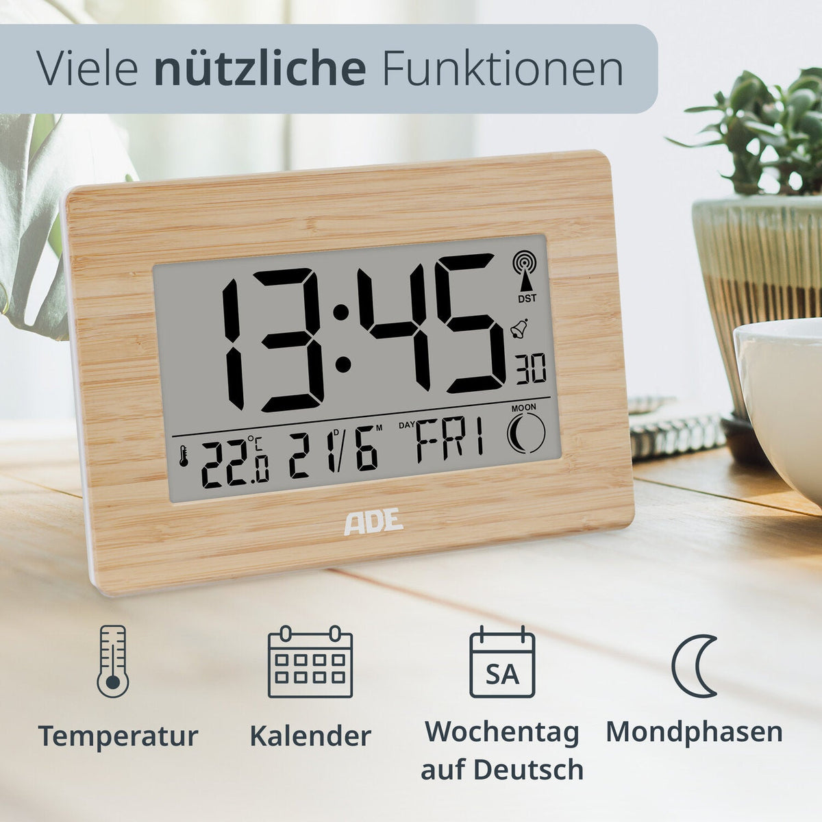 Digital radio-controlled clock