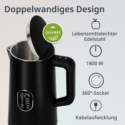 Kettle with temperature setting