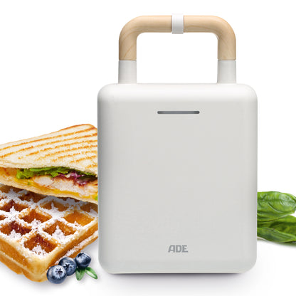2-in-1 waffle iron with sandwich maker