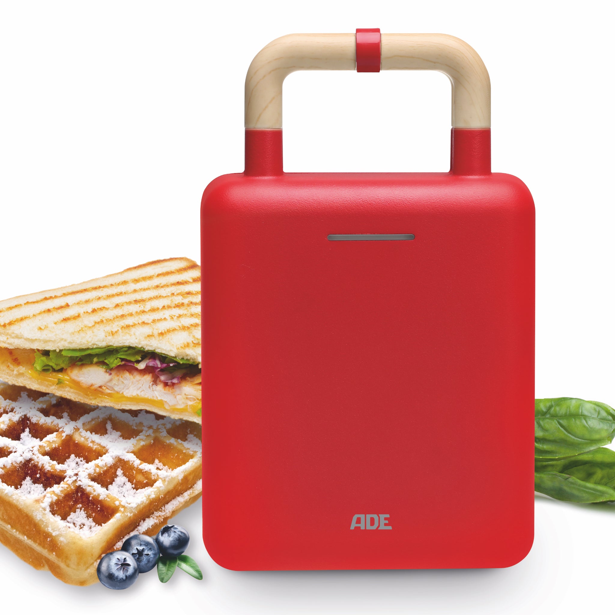 2-in-1 waffle iron with sandwich maker