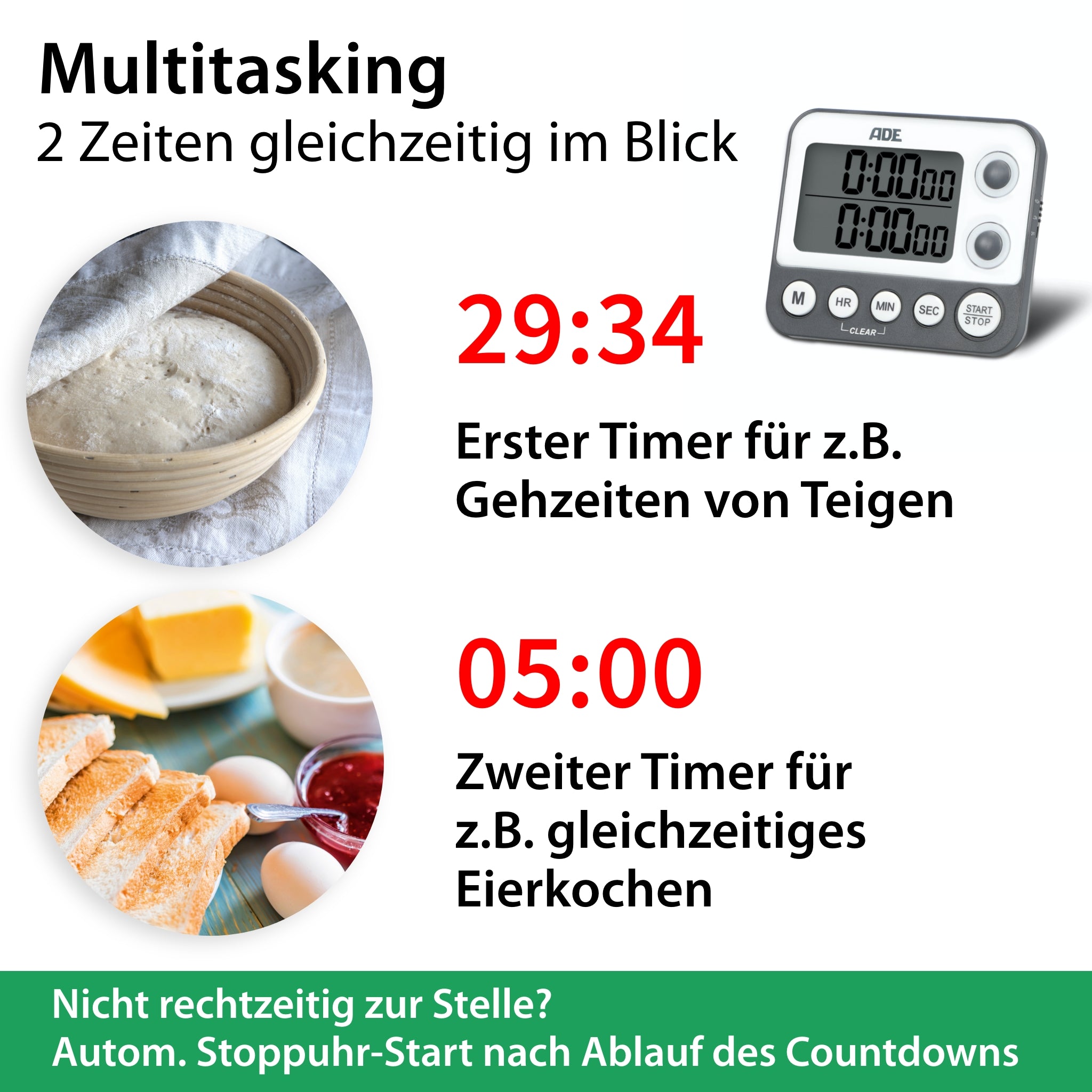 Digitaler Dual-Küchentimer