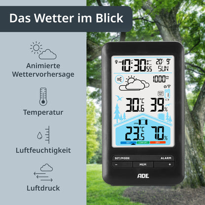 Wetterstation mit Funk-Außensensor