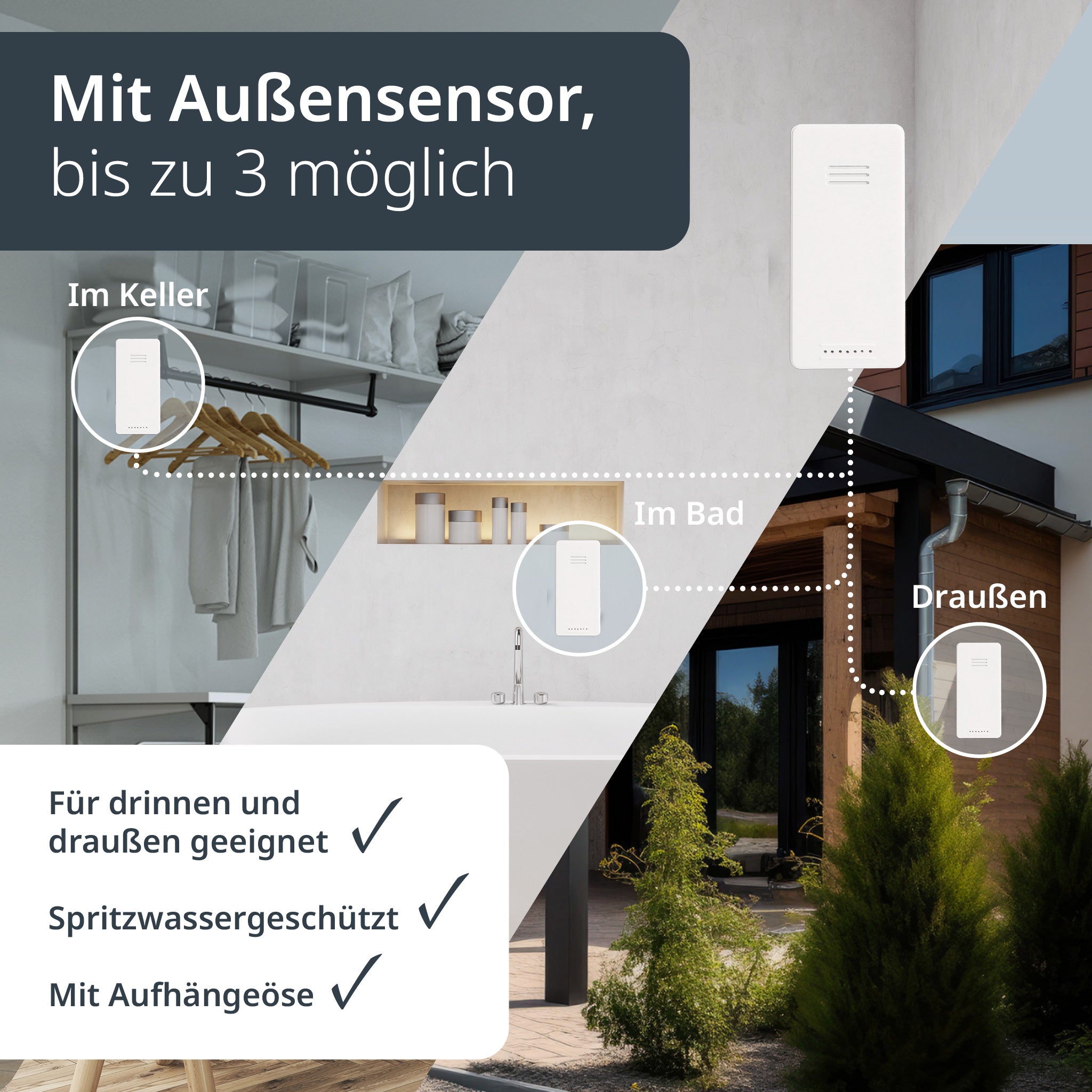 Wetterstation mit Funk-Außensensor