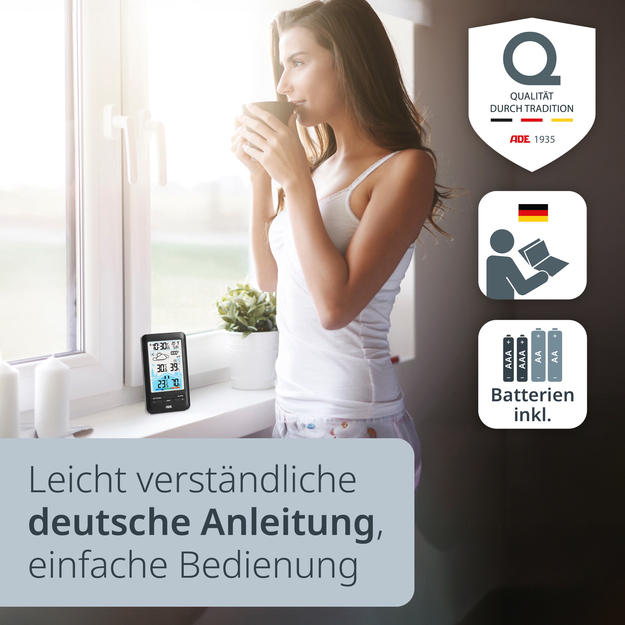 Wetterstation mit Funk-Außensensor