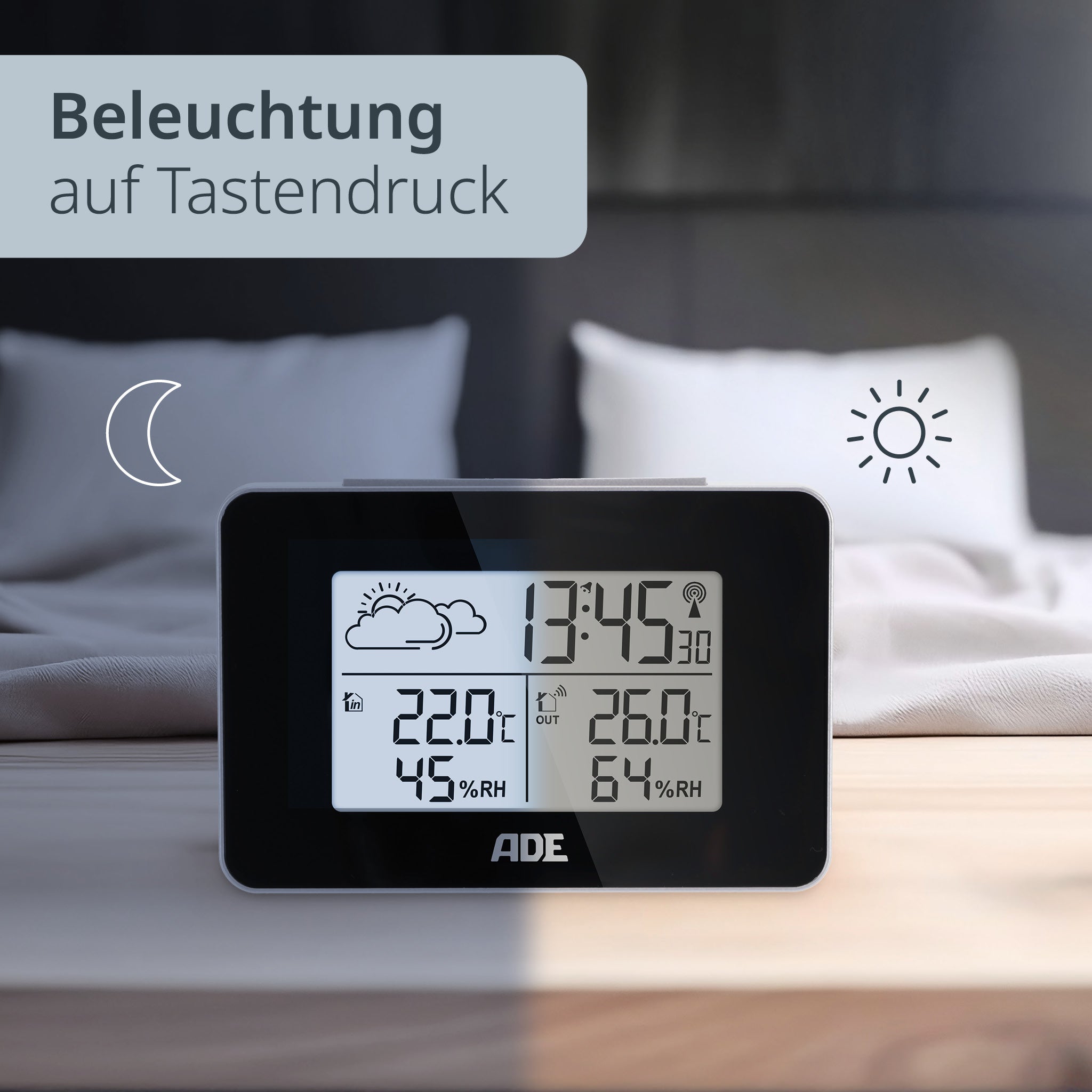Wetterstation mit Funk-Außensensor