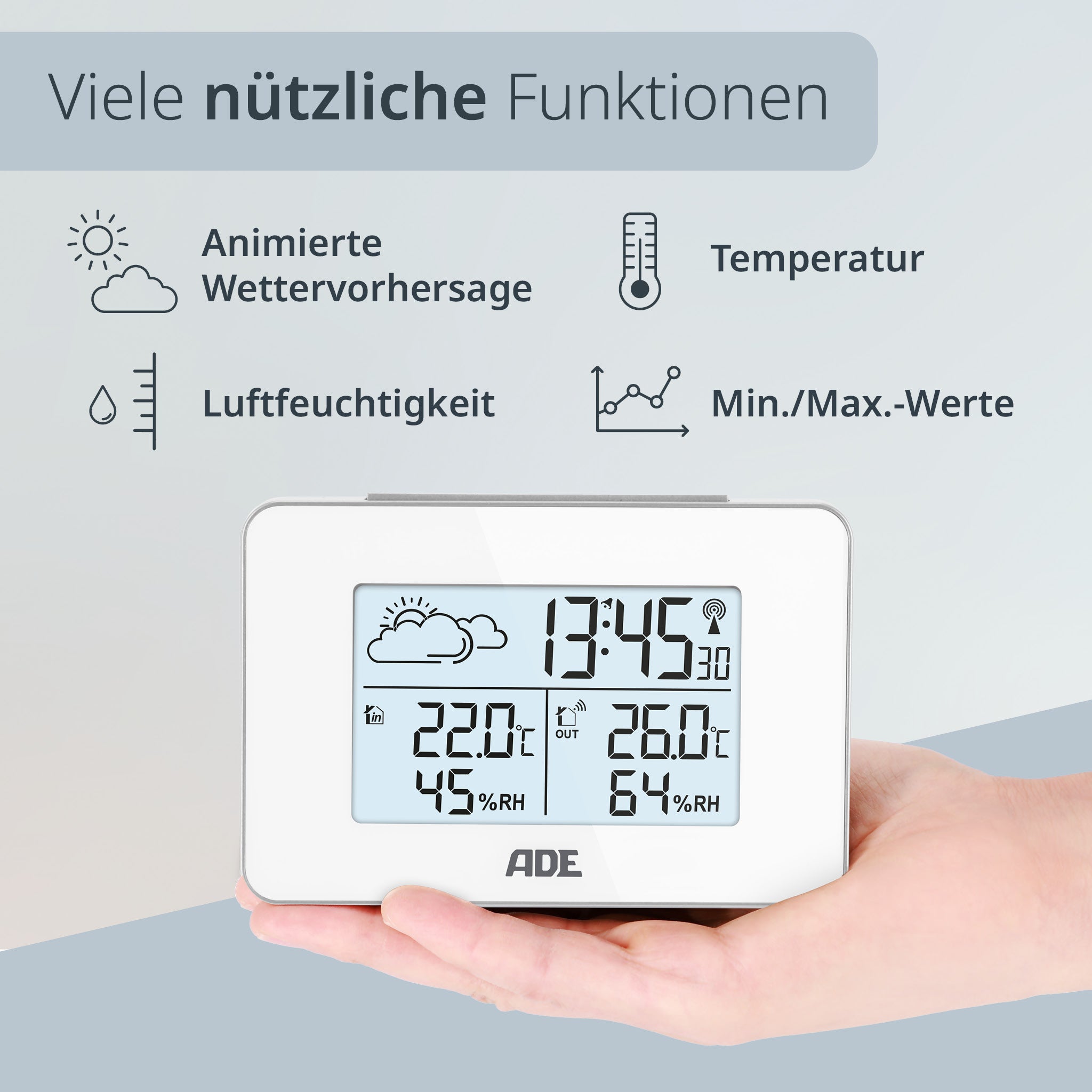 Wetterstation mit Funk-Außensensor