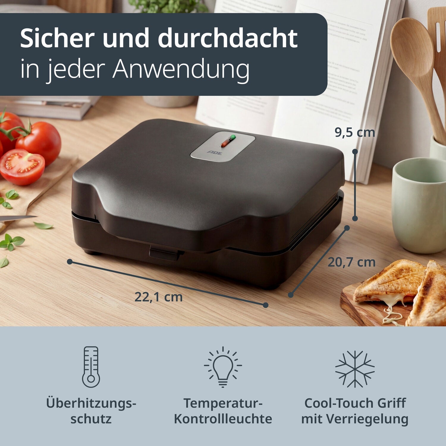 Sandwich- und Waffelmaker 3-in-1