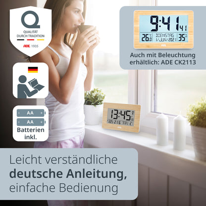 Digitale DCF-Funkuhr mit XXL-Ziffern