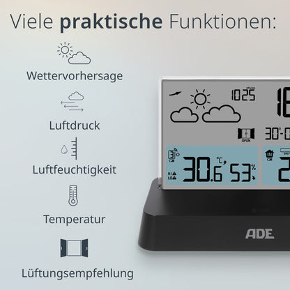 Weather station with wireless outdoor sensor