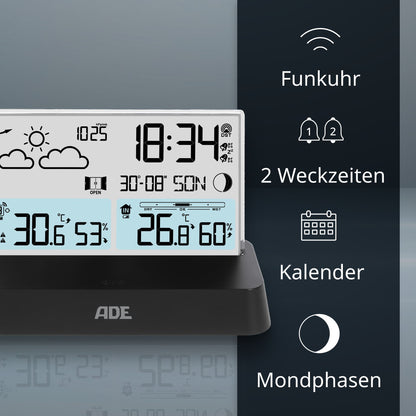 Weather station with wireless outdoor sensor