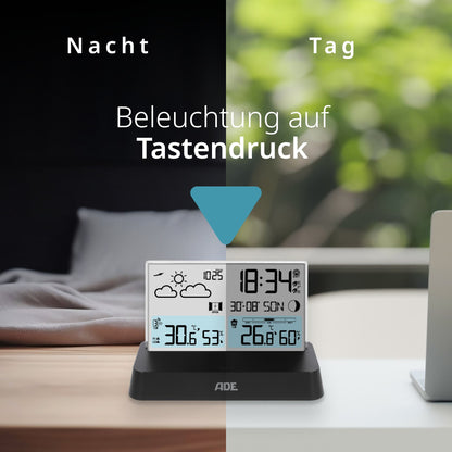 Weather station with wireless outdoor sensor