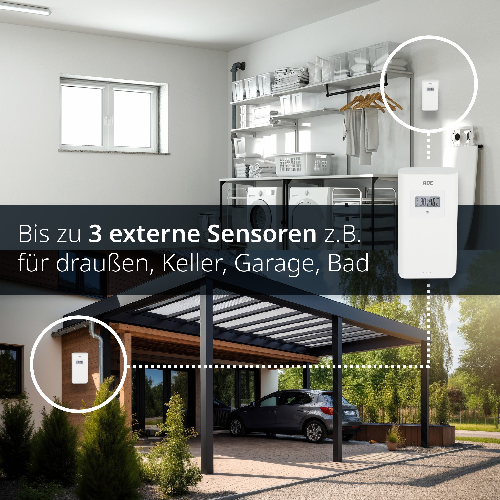 Weather station with wireless outdoor sensor