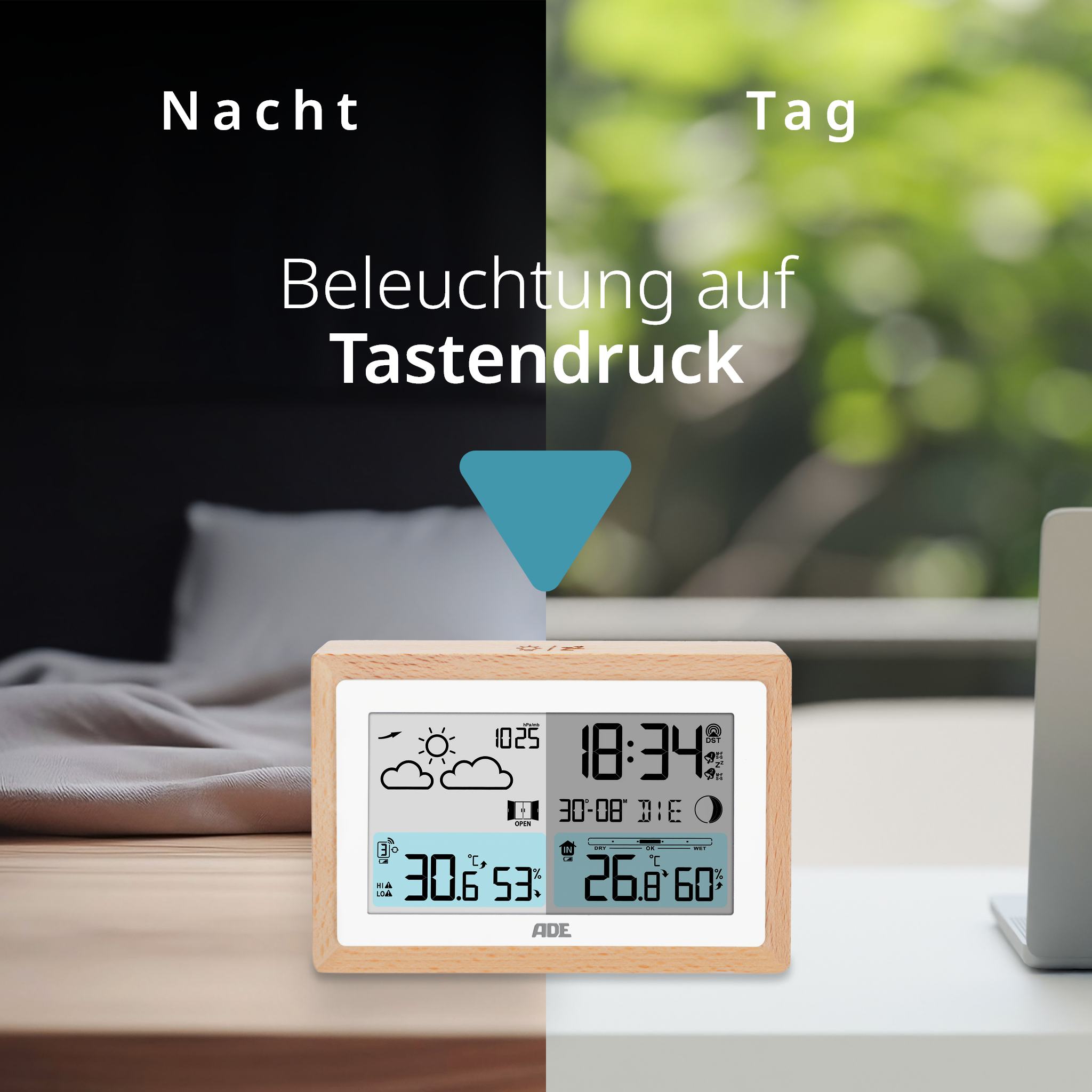 Wetterstation mit Funk-Außensensor