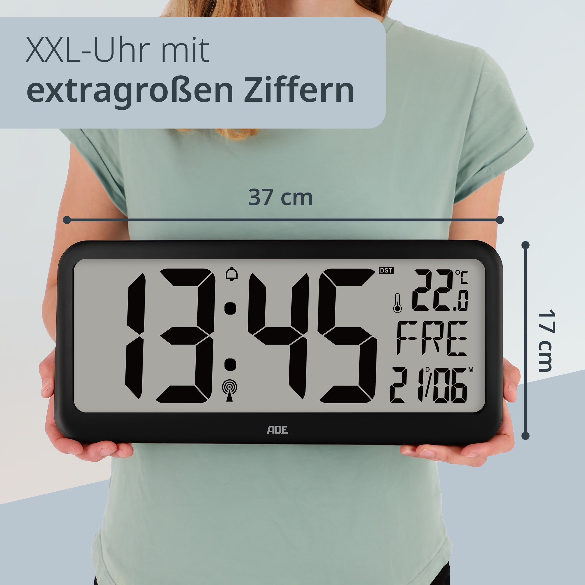 Digitale Funkuhr mit XXL-Anzeige