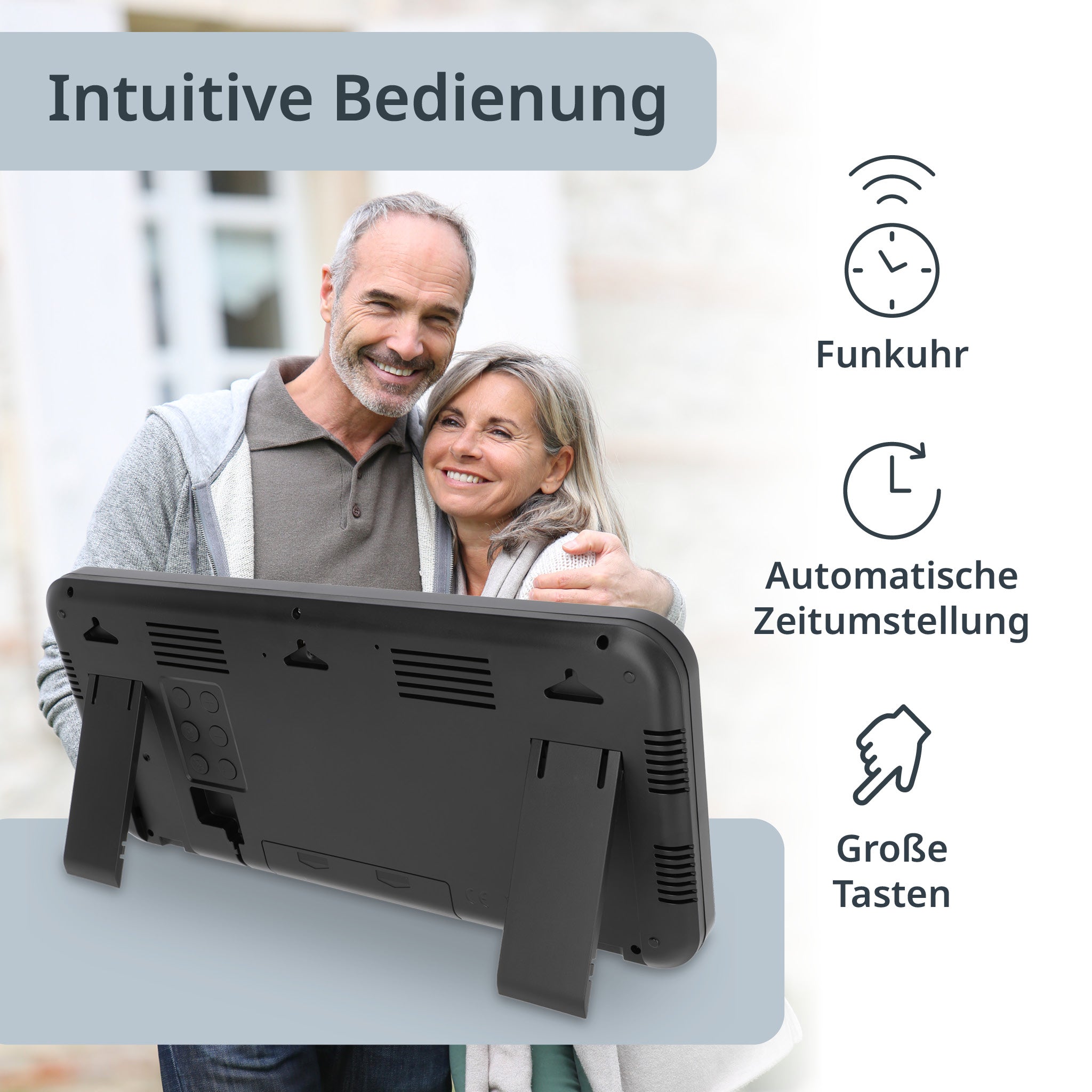 Digitale Funkuhr mit XXL-Anzeige