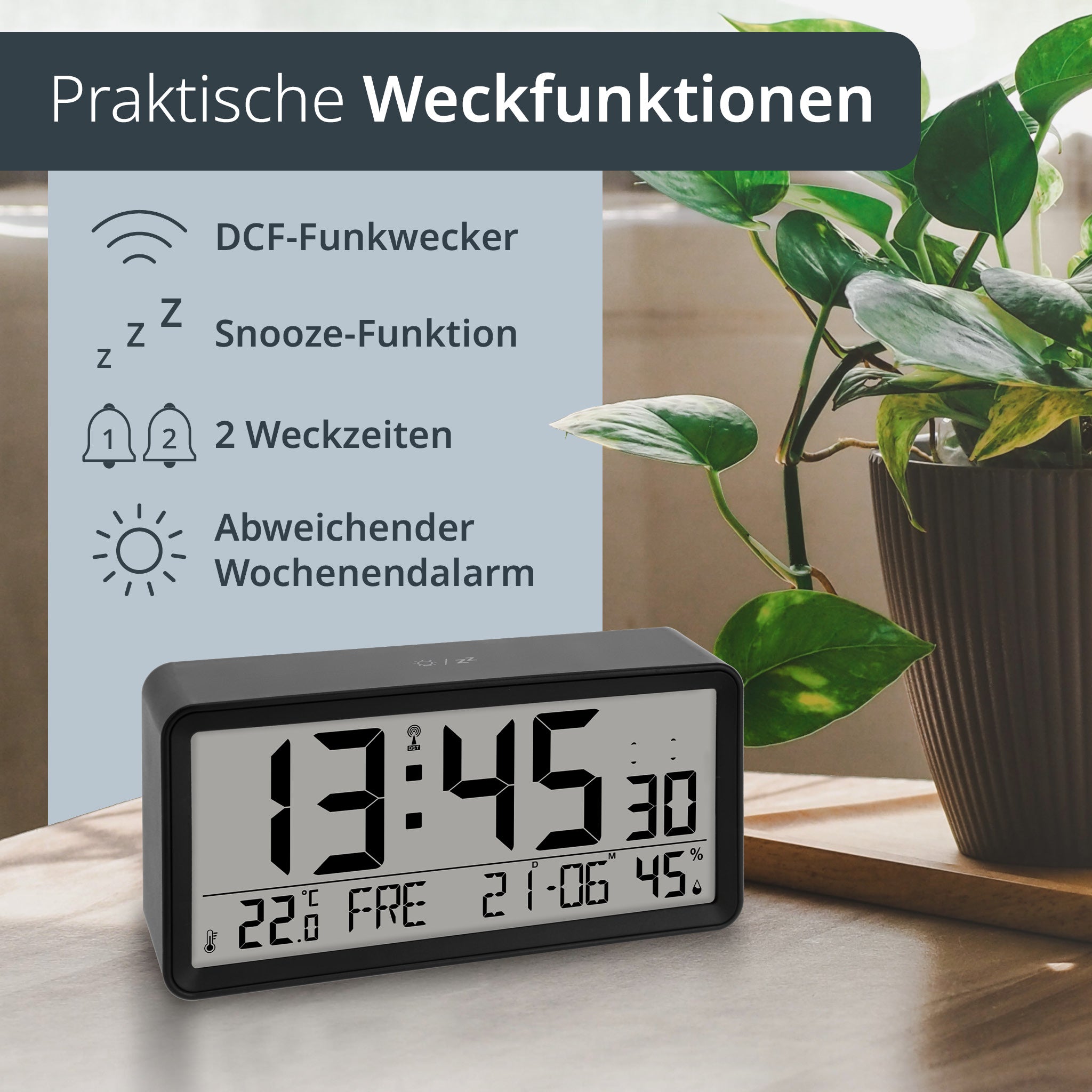 Große digitale Tisch-/Wanduhr