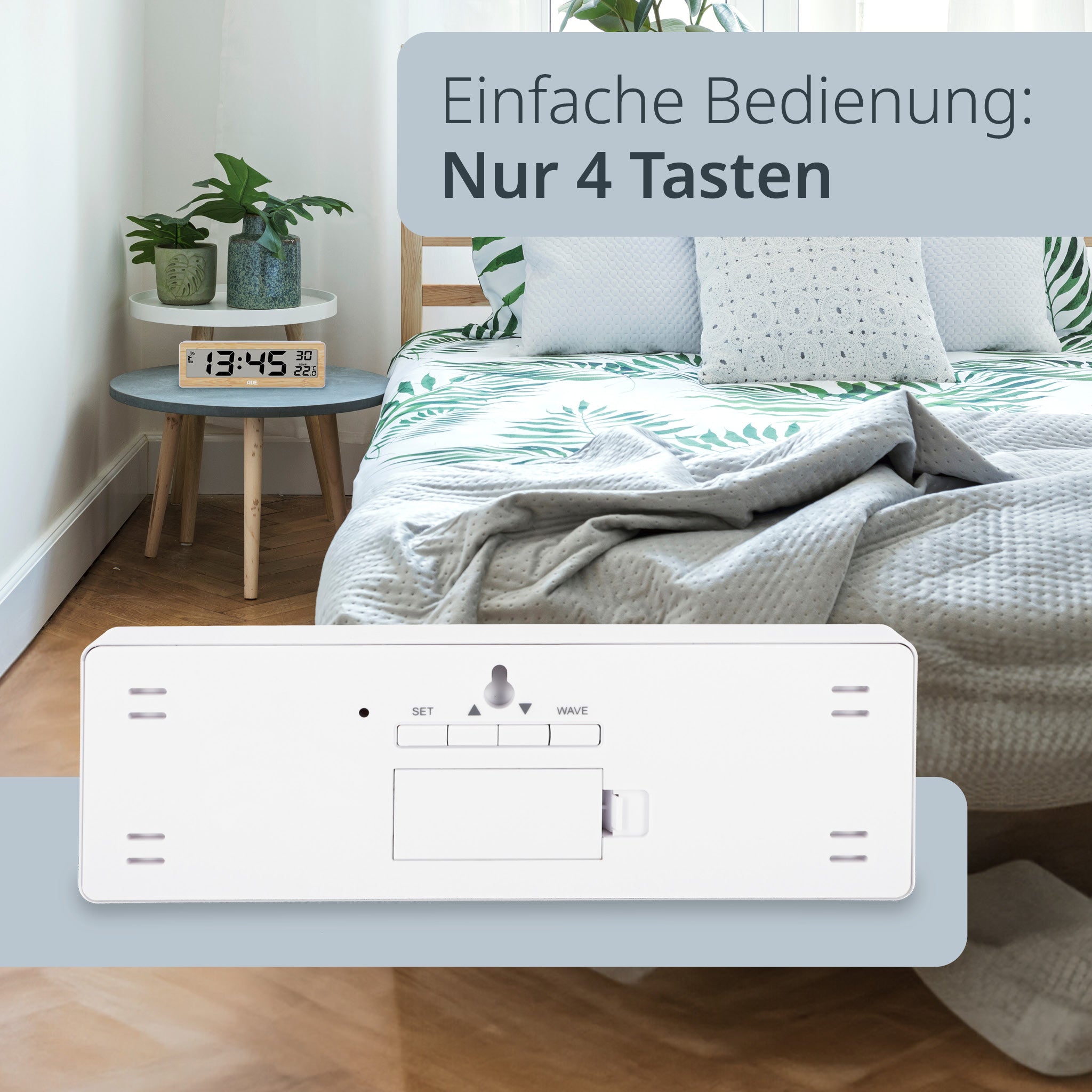 Digitale DCF-Funkuhr mit XXL-Ziffern