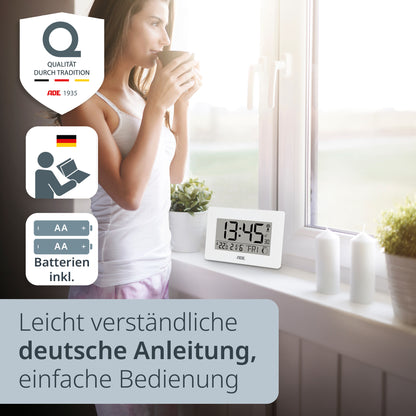 Digitale DCF-Funkuhr mit XXL-Ziffern