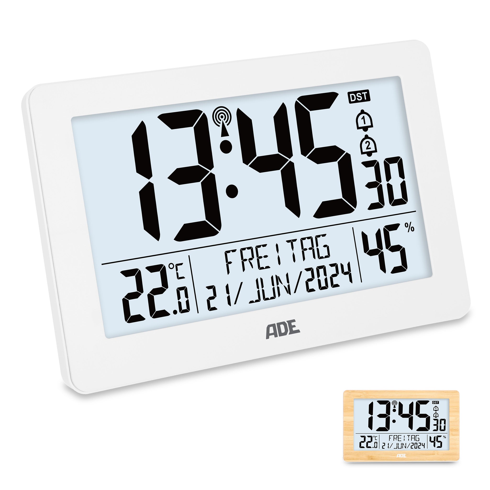 Digitale DCF-Funkuhr mit XXL-Ziffern