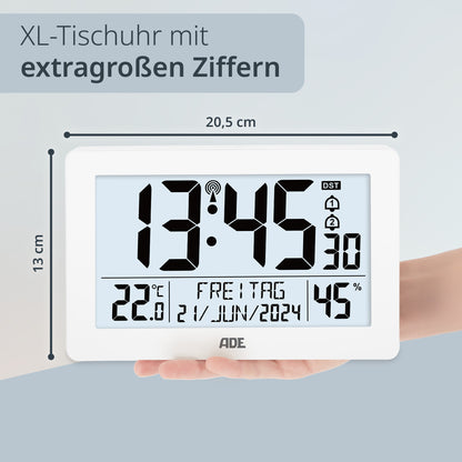 Digitale DCF-Funkuhr mit XXL-Ziffern