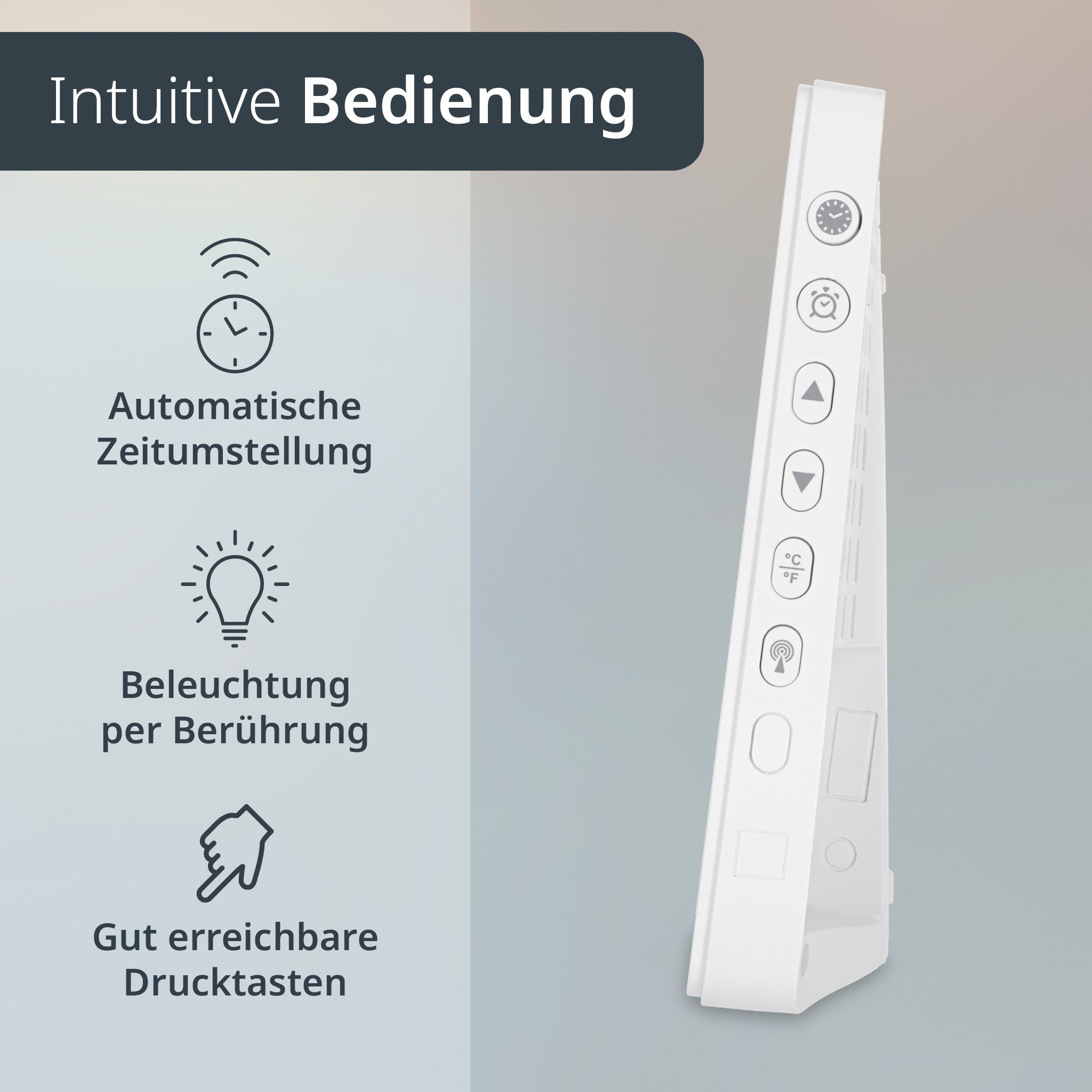 Digitale DCF-Funkuhr mit XXL-Ziffern