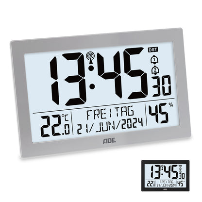 Digitale XL-Funkwanduhr mit Beleuchtung