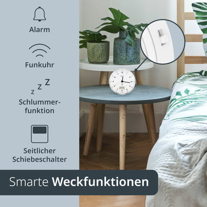 Analoger DCF-Funkwecker mit Temperatur Anzeige