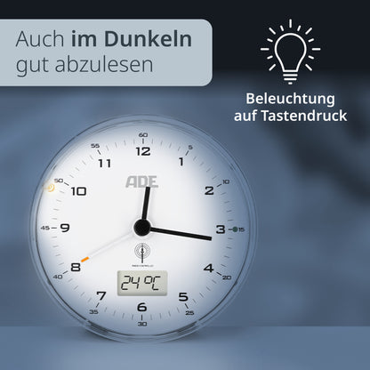 Analoger DCF-Funkwecker mit Temperatur Anzeige