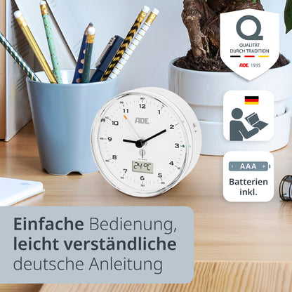 Analoger DCF-Funkwecker mit Temperatur Anzeige