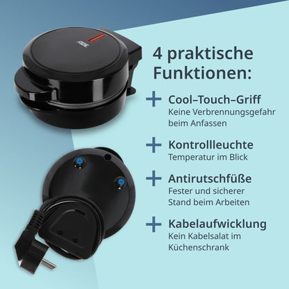 Mini waffle iron - round