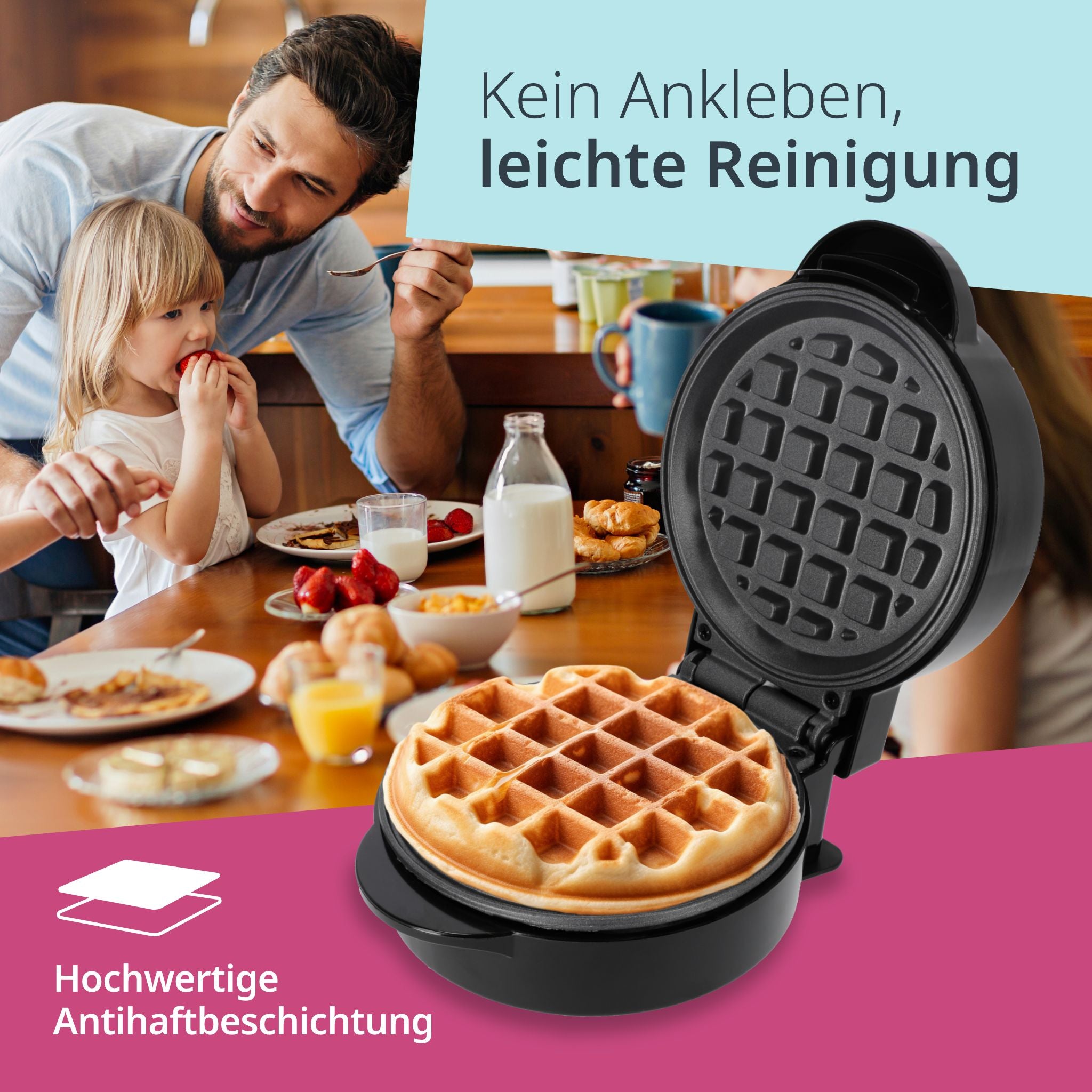 Mini waffle iron - round