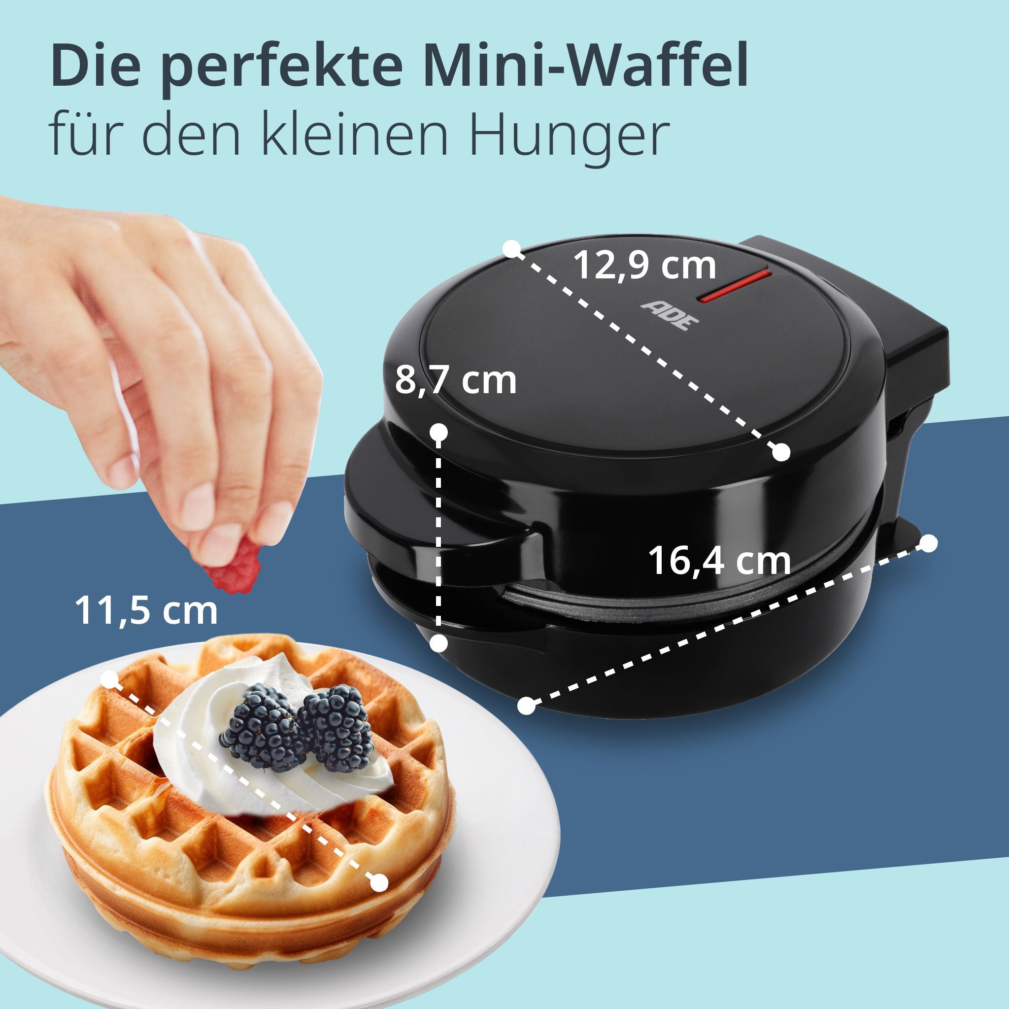 Mini waffle iron - round
