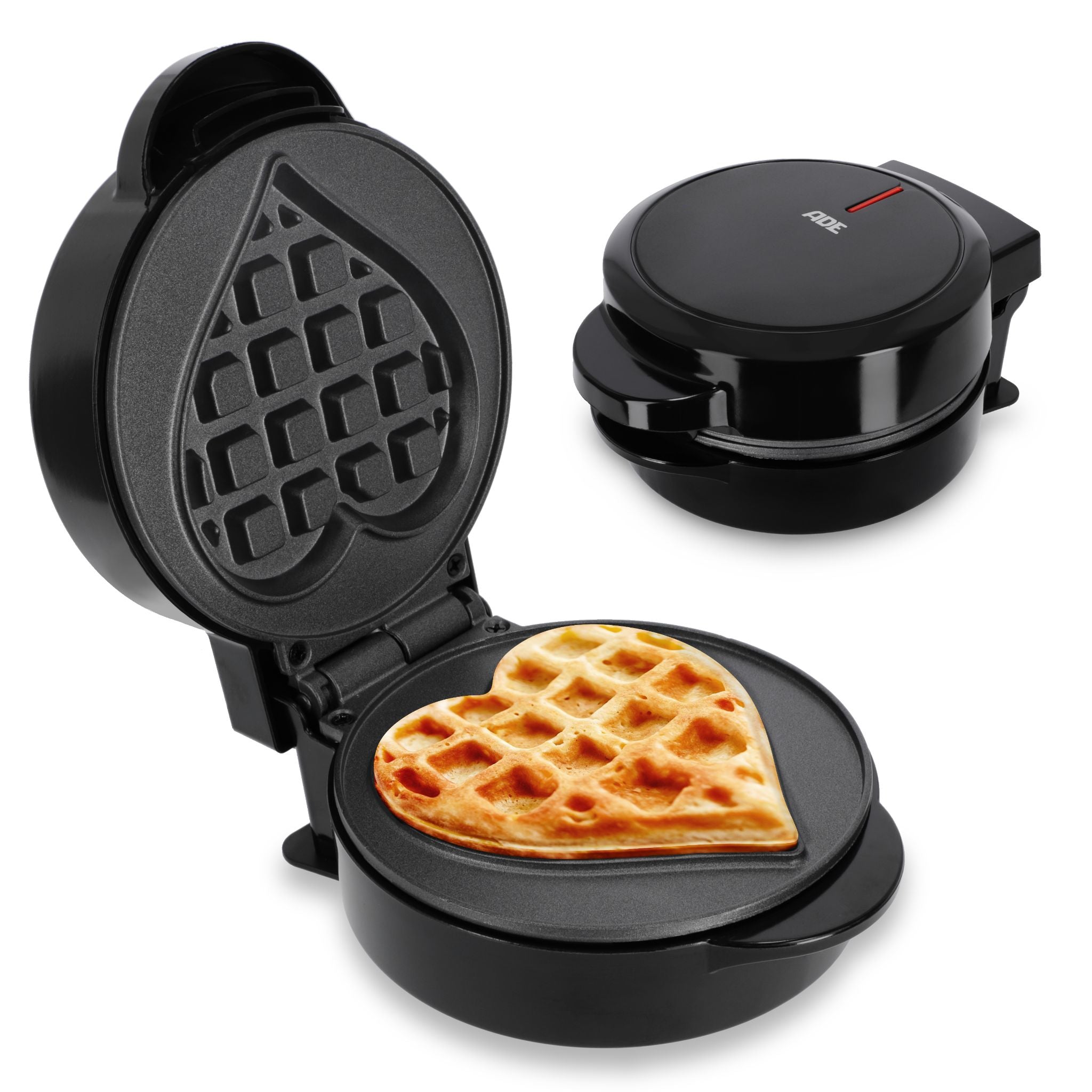 Mini waffle iron – heart-shaped