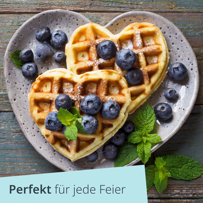Mini waffle iron – heart-shaped