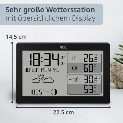 Weather station with wireless outdoor sensor