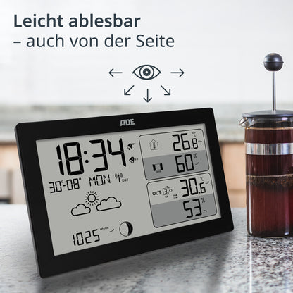 Weather station with wireless outdoor sensor