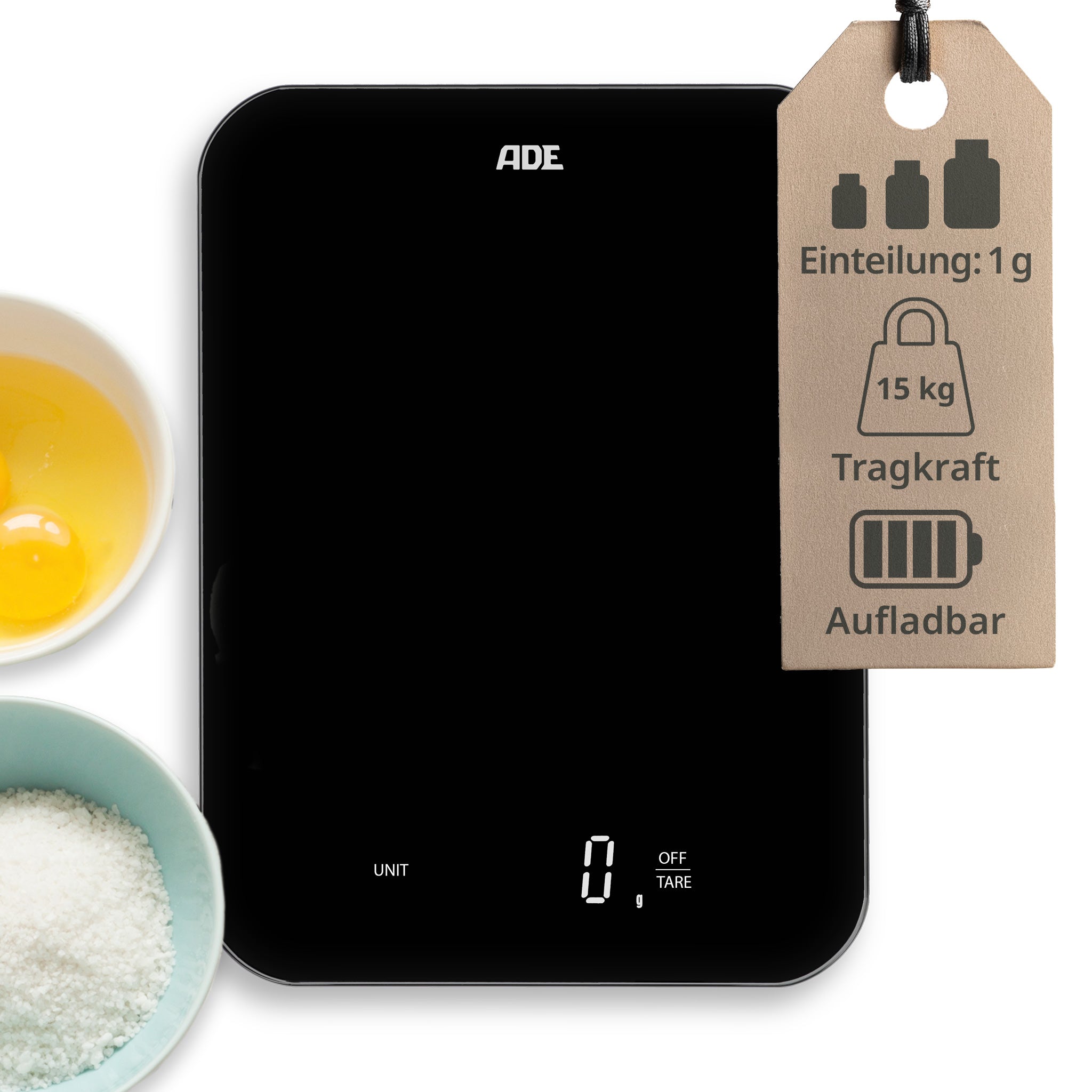 USB-aufladbare Küchenwaage Tessa