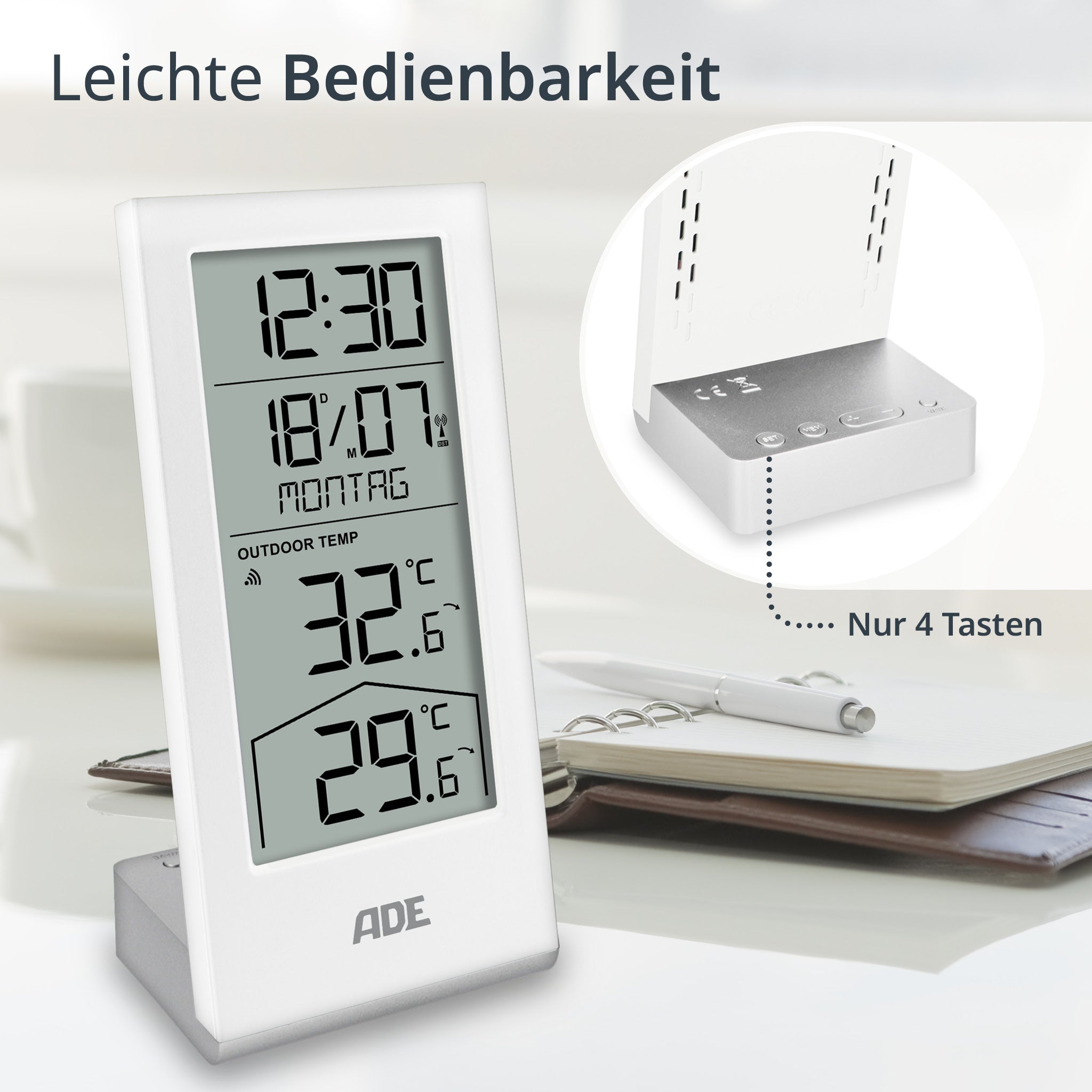 Wetterstation mit Funk-Außensensor