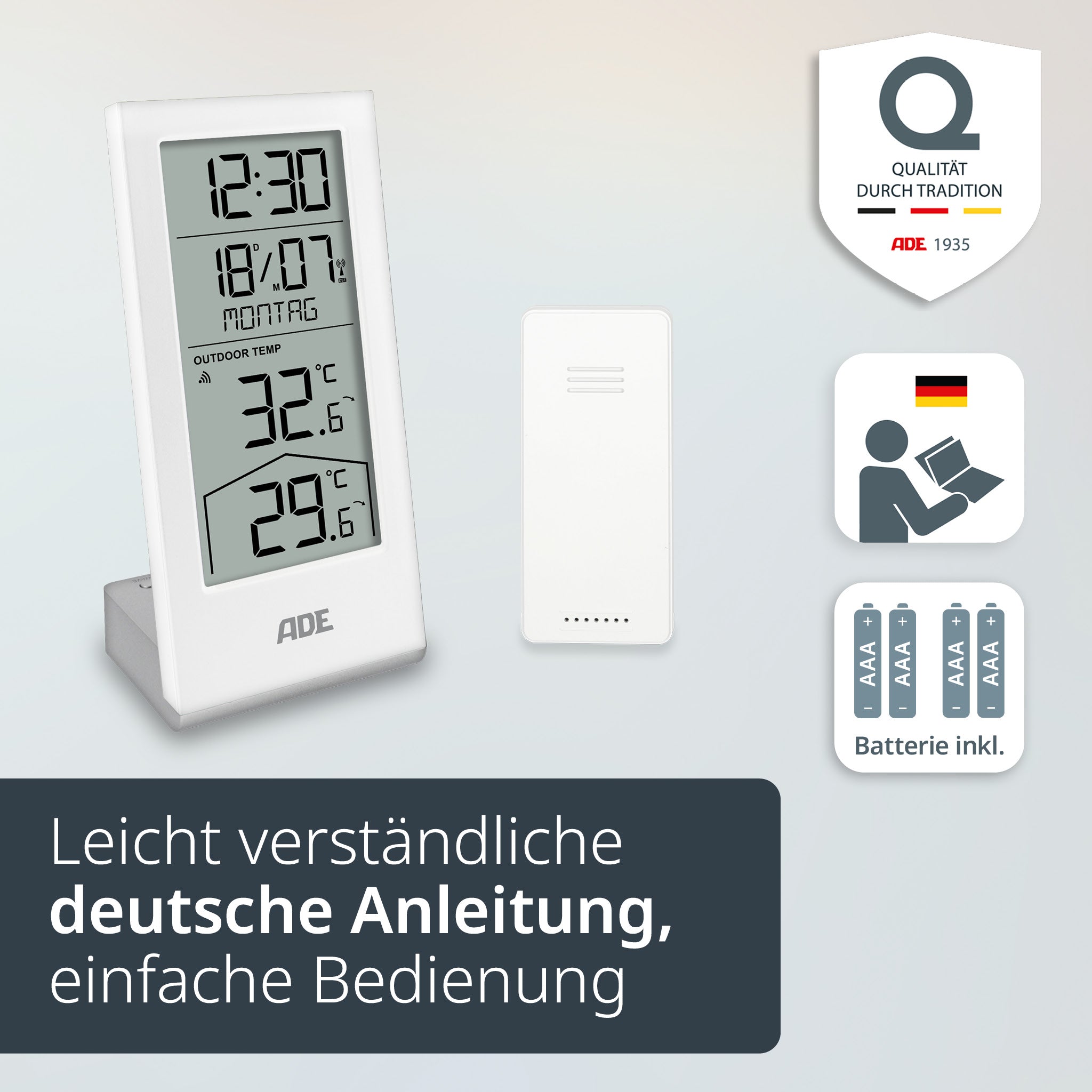 Wetterstation mit Funk-Außensensor