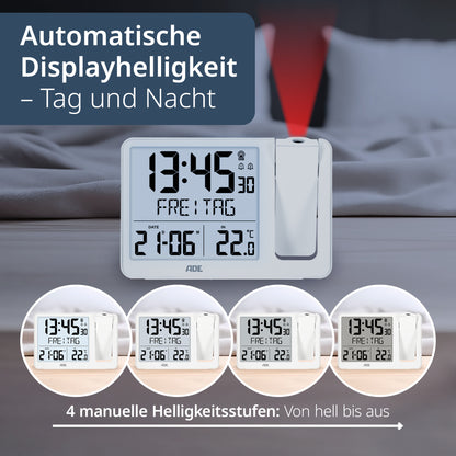 Digitale Funkuhr mit Projektion